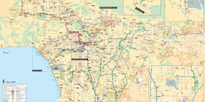 De Los Angeles a caminho de bicicleta mapa