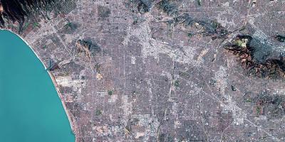 Mapa de Los Angeles por satélite 