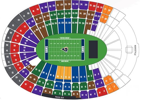 LA carneiros estádio mapa