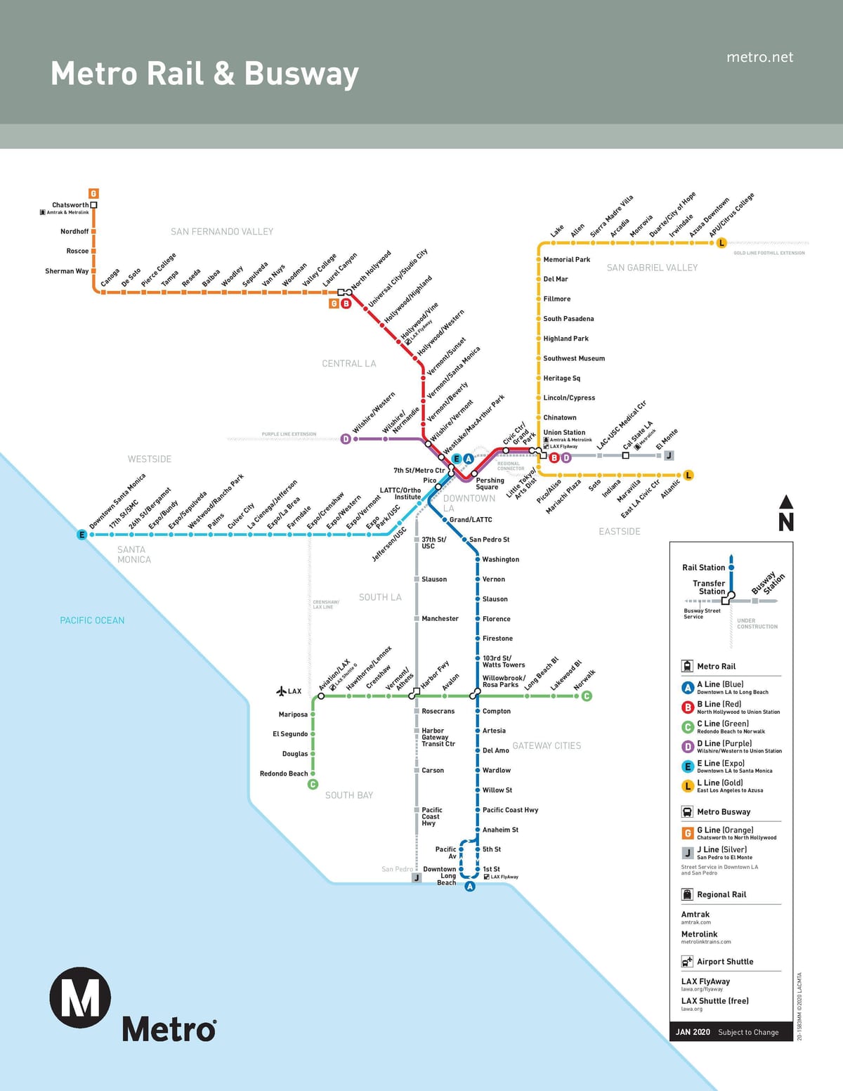 mapa do metrô de la