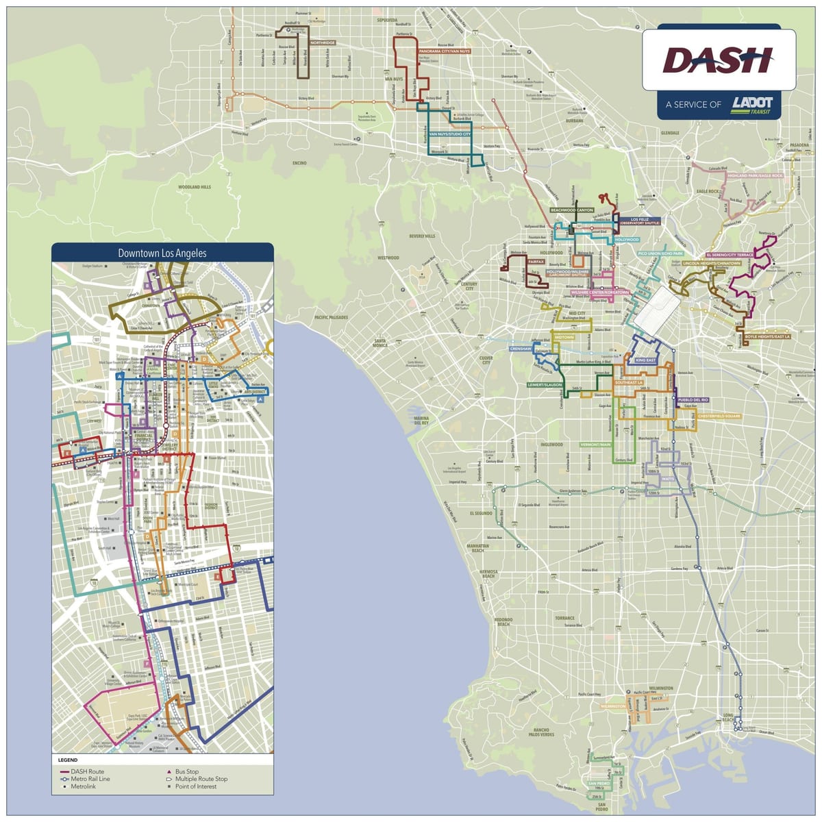 Los Angeles traço mapa