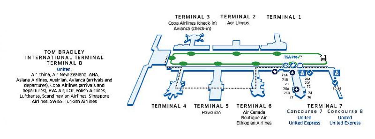 lax mapa terminal b