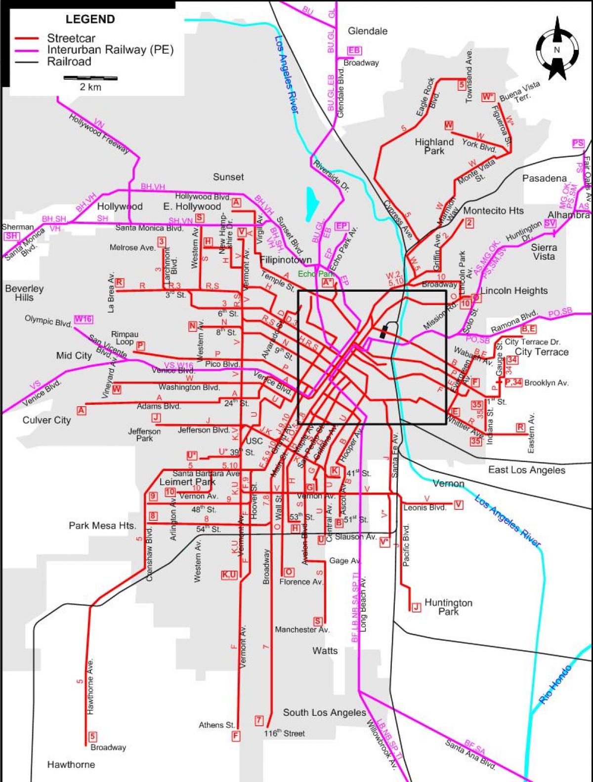 Los Angeles carrinho mapa