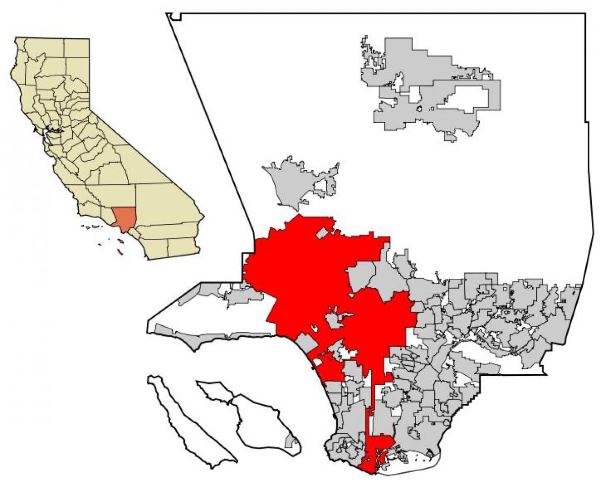 mapa de Los Angeles vetor