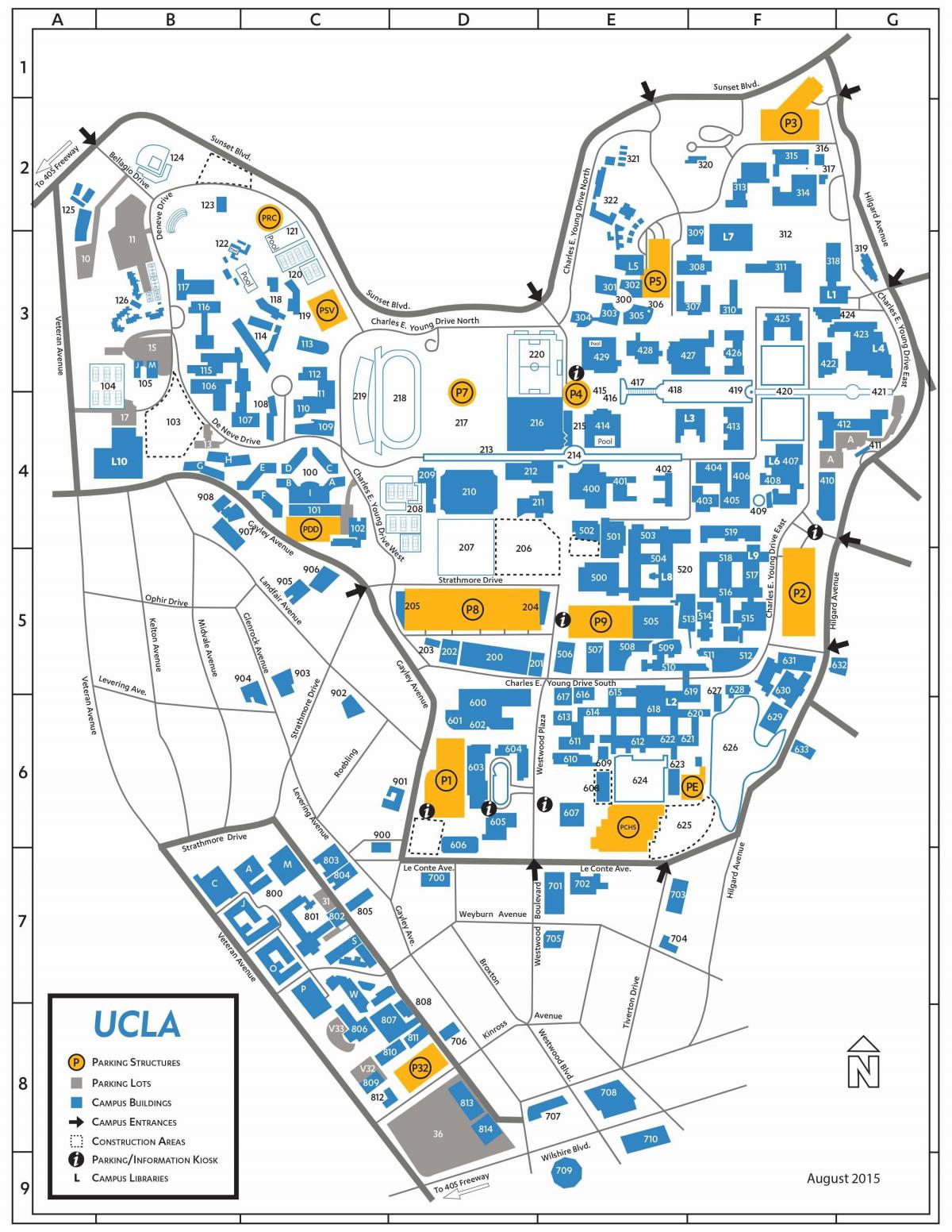 ucla mapa do campus.