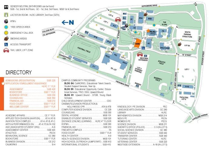 o west Los Angeles college mapa