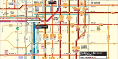 Los Angeles mapa do metrô