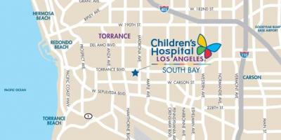 Mapa do hospital infantil de Los Angeles