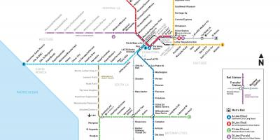 Mapa de LA ampliação do metrô 