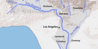 Los Angeles, rio de mapa