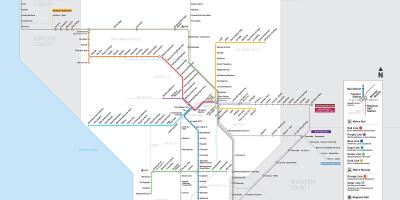 Los Angeles trem mapa