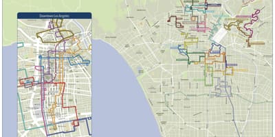 Los Angeles traço mapa
