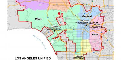 Los Angeles county school district mapa