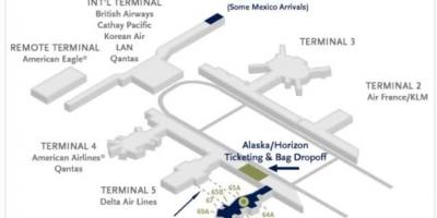 Mapa de lax mapa alaska airlines