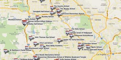 Mapa de Los Angeles escolas
