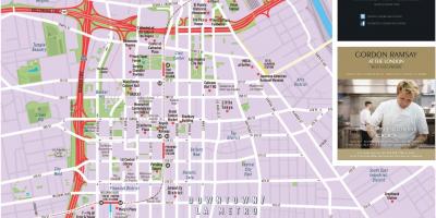 Mapa de ruas do centro de Los Angeles