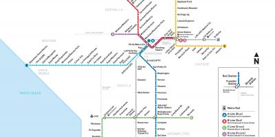 Mapa do metrô de Los Angeles