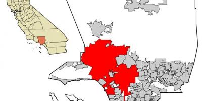Mapa de Los Angeles vetor