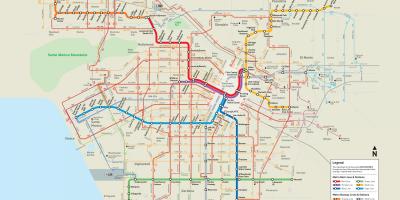 Los Angeles pública de trânsito mapa