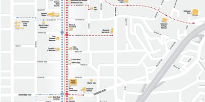 Hollywood atrações mapa