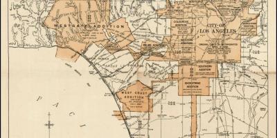 Vintage LA mapa