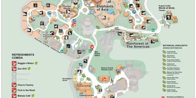 Jardim zoológico de Los Angeles mapa